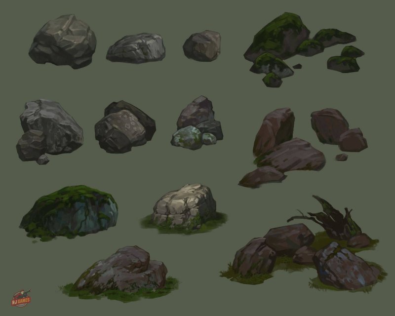 Камни референс 2д