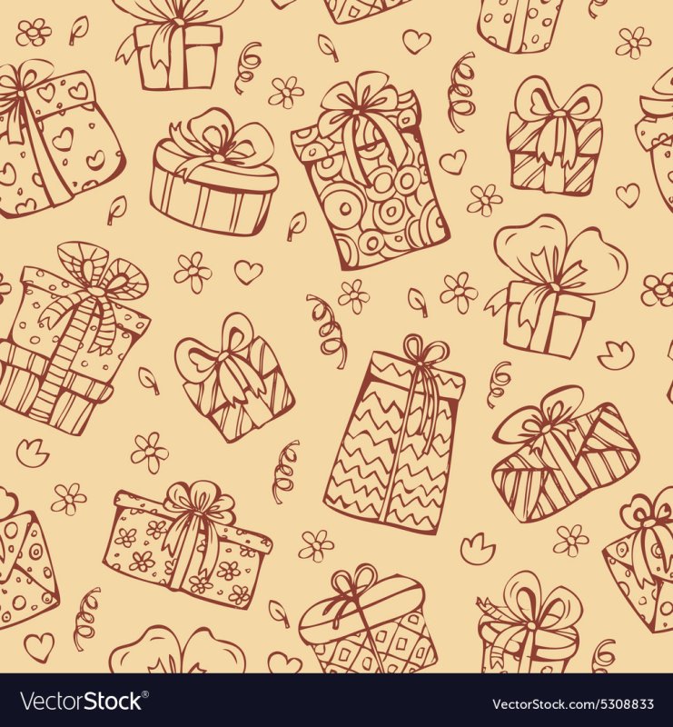 Подарочная упаковка паттерн