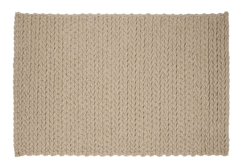 Коврик бежевый плетёный