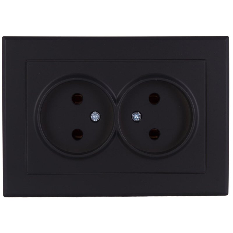 Schneider Electric розетка черная тройная