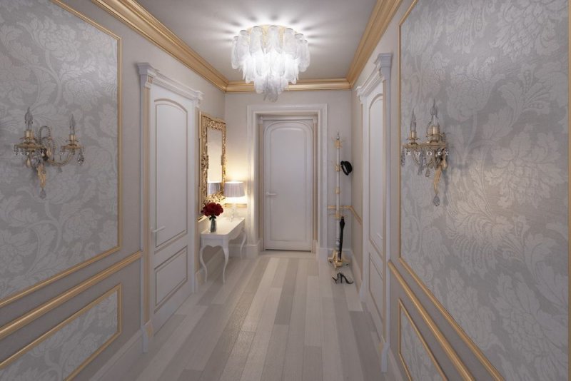 Молдинги на стенах в интерьере