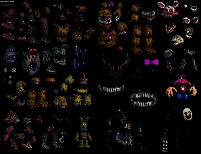 Детали АНИМАТРОНИКОВ ФНАФ 4