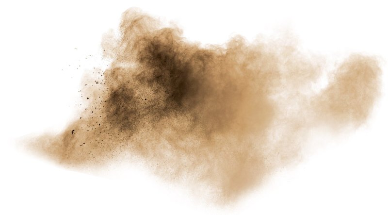 Облако пыли на прозрачном фоне