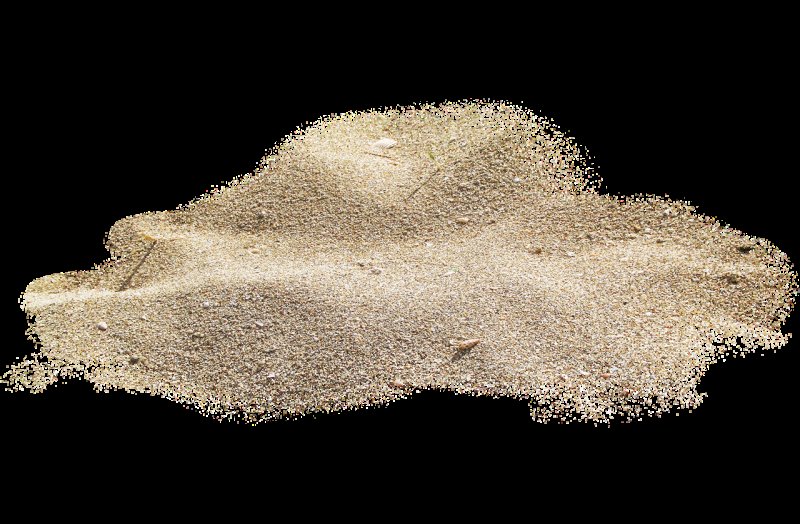 Песок на прозрачном фоне