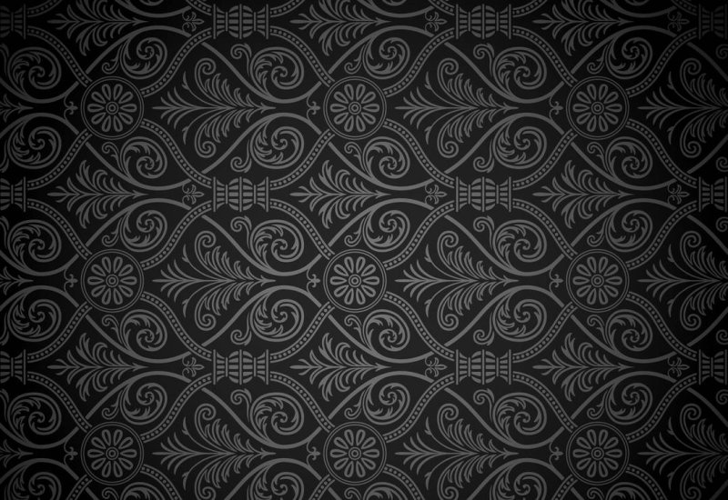 Черный фон с узорами