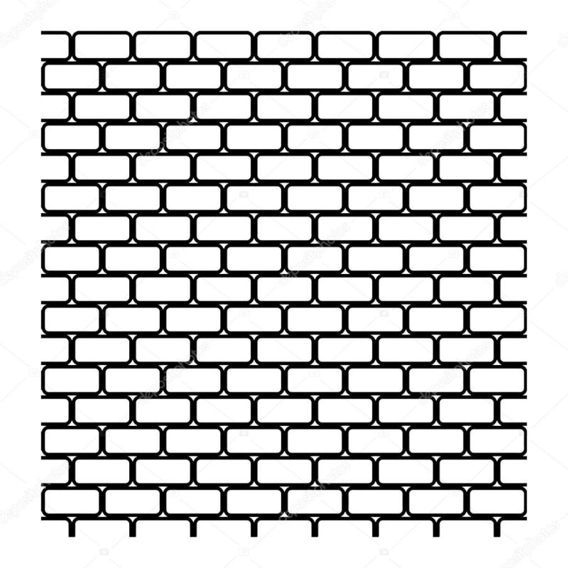 Кирпичная стена трафарет