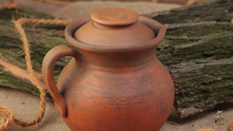 Кувшин Крынка глиняный