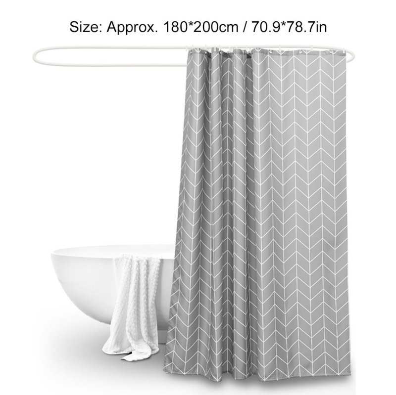 Штора для ванной серая