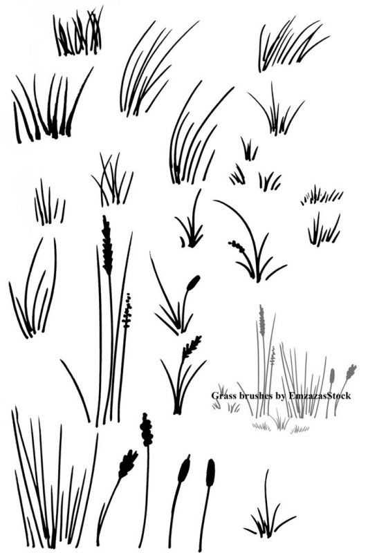 Текстурная кисть травы