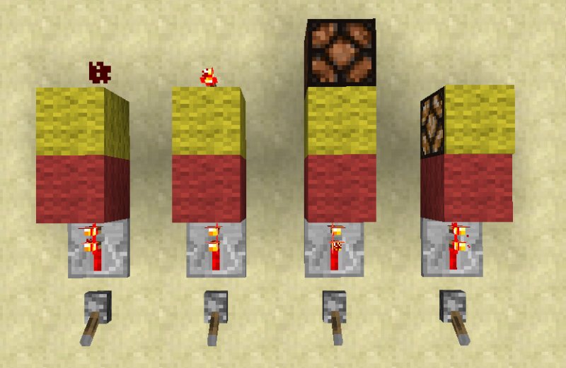 Редстоун факел майнкрафт
