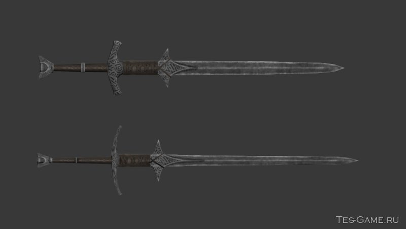 Одноручный серебрянный меч скайрим