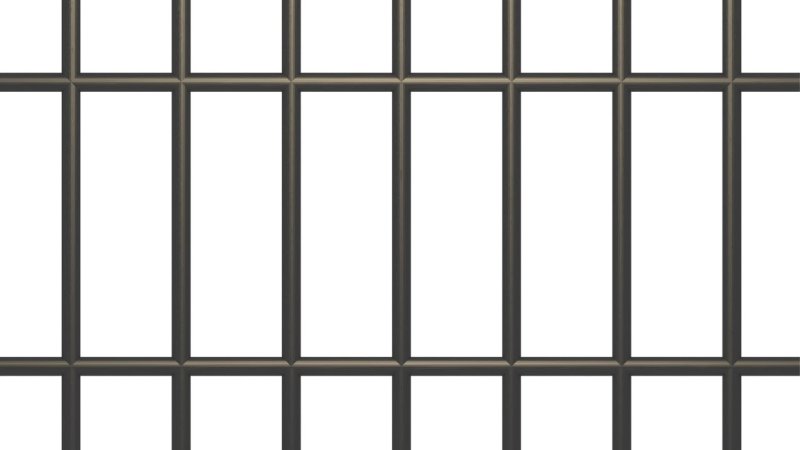 Тюремная решетка на белом фоне