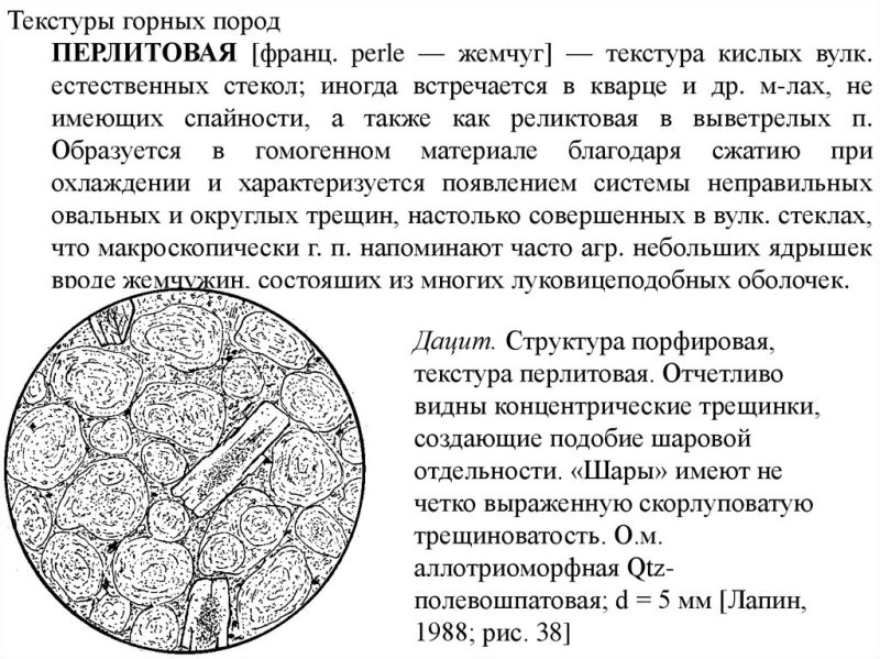 Перлитовая структура горных пород
