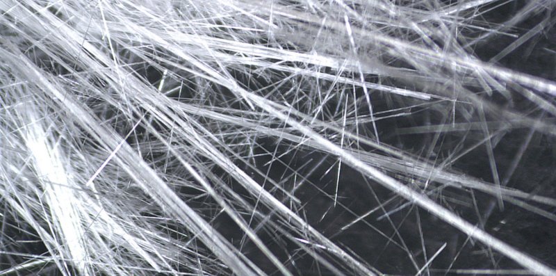 Хризотил под микроскопом