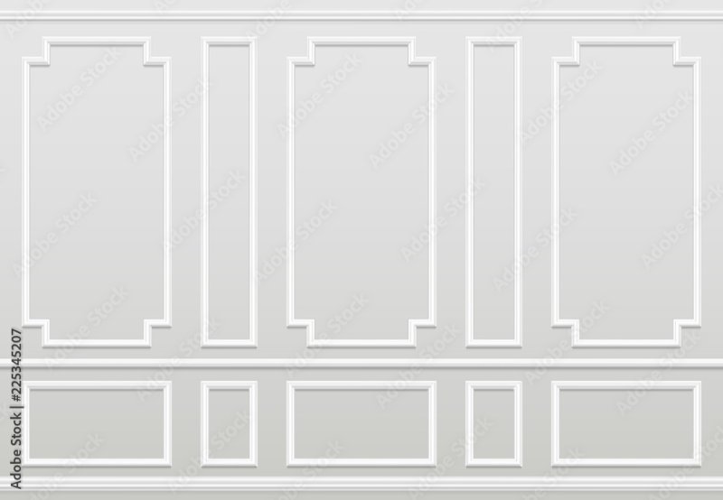 Стеновая панель с молдингами