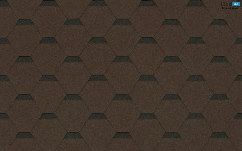 Гибкая черепица сота коричневая 3613