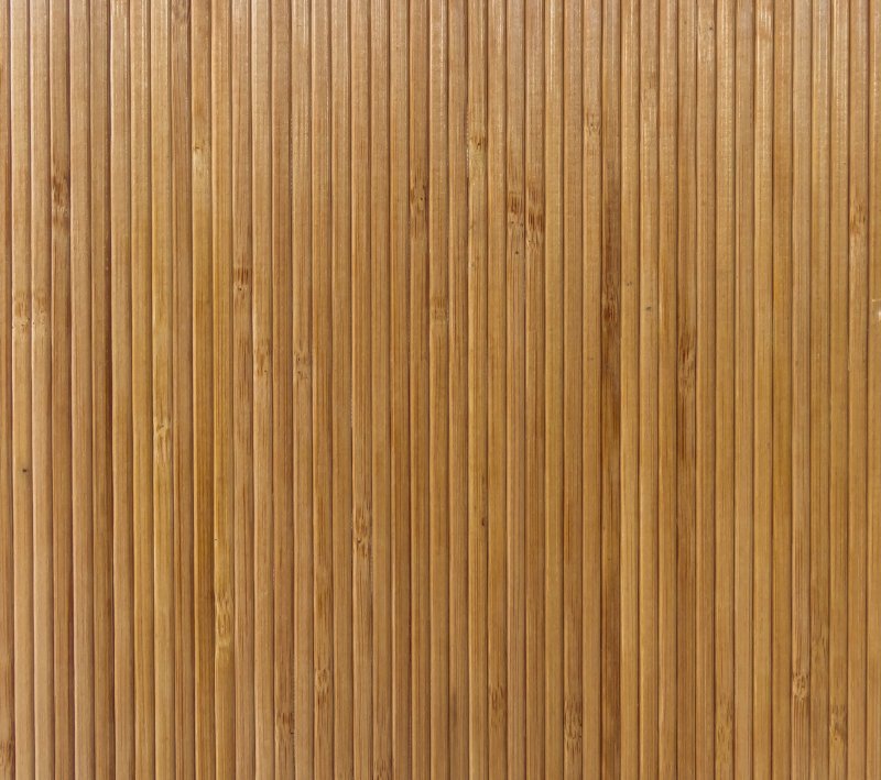Бамбуковое полотно с нитью ламели 5 мм натур. Шир. 0,9 М.