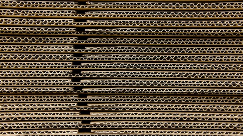 Текстура гофрированного картона