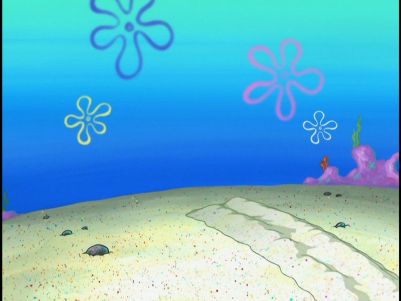 Морское дно из губки Боба