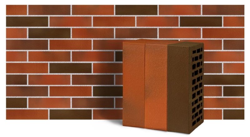 Кирпич ЛСР Ноттингем гладкий красный флэшинг клинкерный