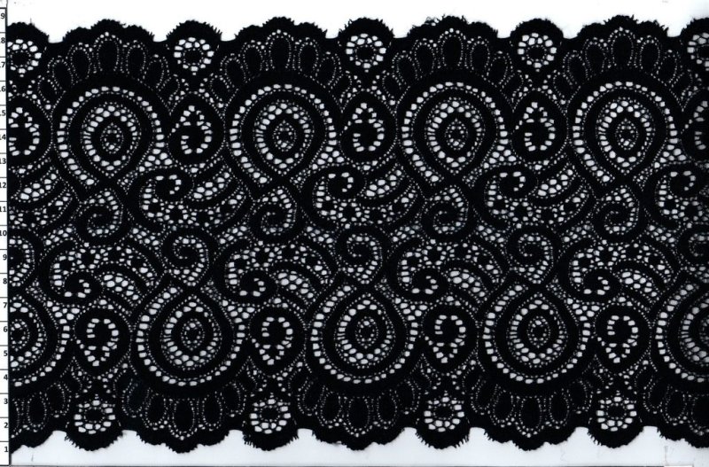Черные кружева на прозрачном фоне