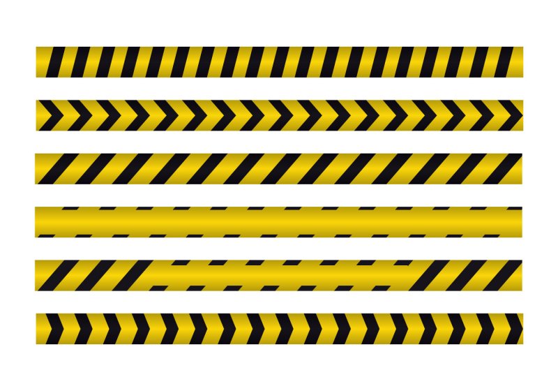 Желто-черная разметка