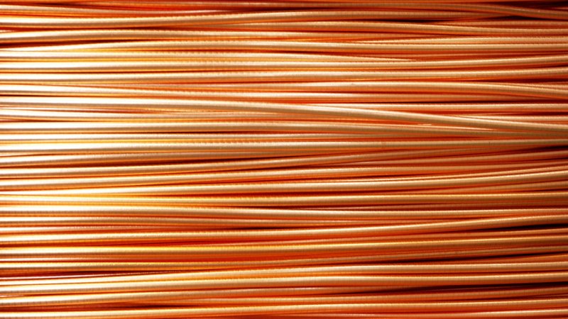 Текстура медной проволоки