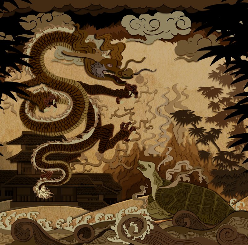 Китайский дракон паттерн