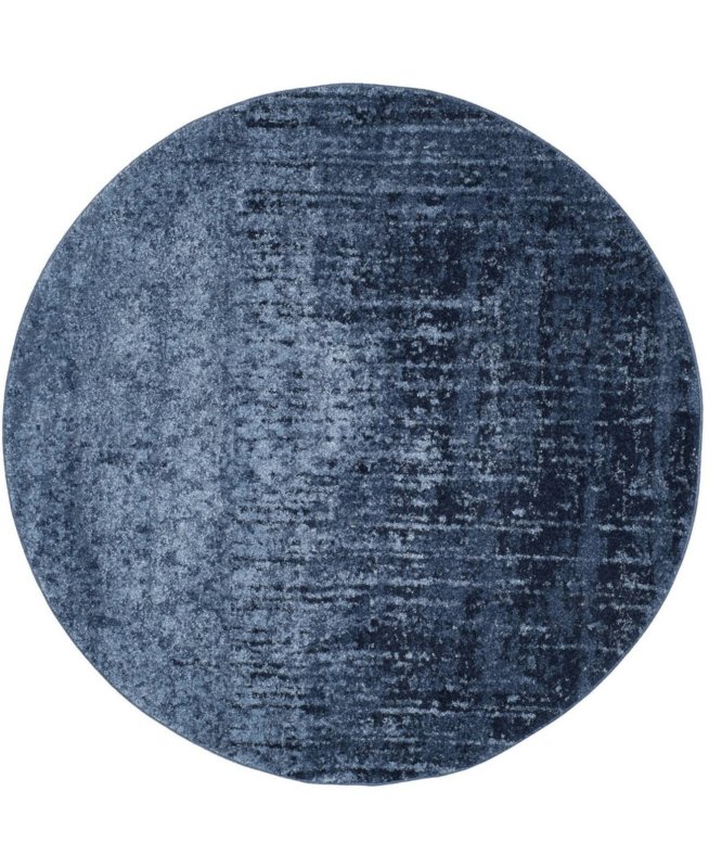 Круглый синий ковер