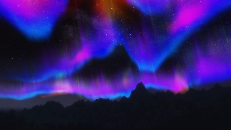 Северное сияние фиолетовое