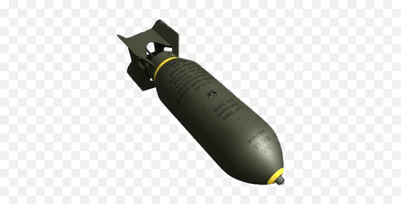 Самолётная бомба вид сбоку
