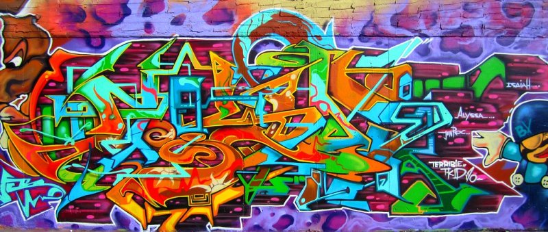 Яркие граффити