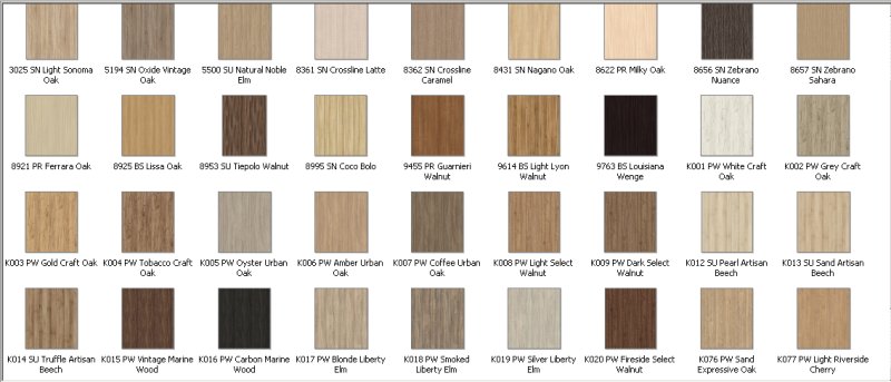 Кроношпан ЛДСП палитра