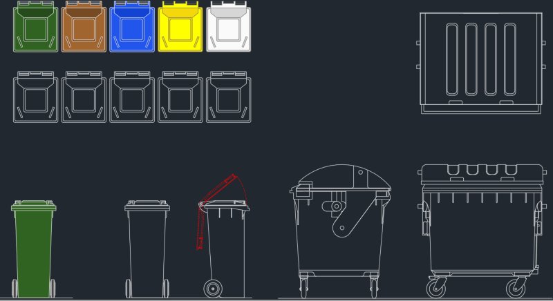 ДВГ блок мусорный контейнер