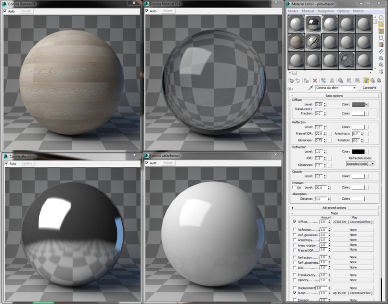 3ds Max материал стекло Corona