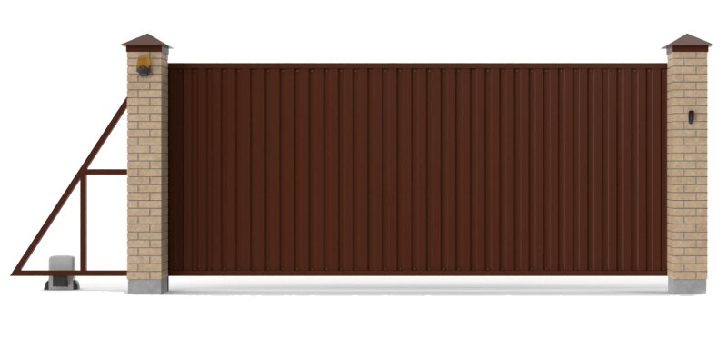 Ворота распашные "Троя МП" С профлистом, 3096*2100 мм, 116,26 кг