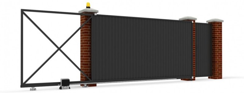 Откатные ворота Алютекс