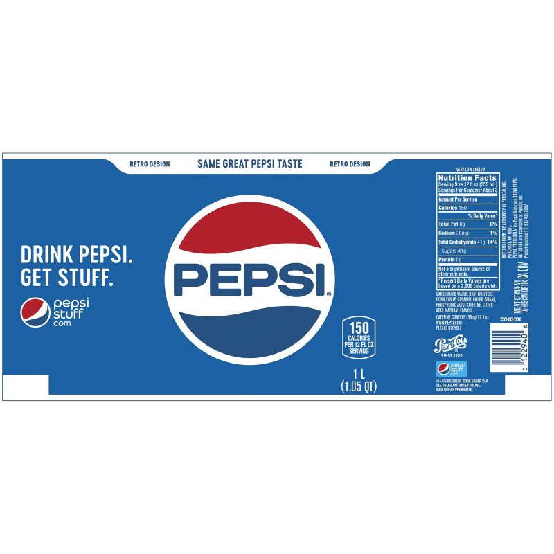 Этикетка пепси