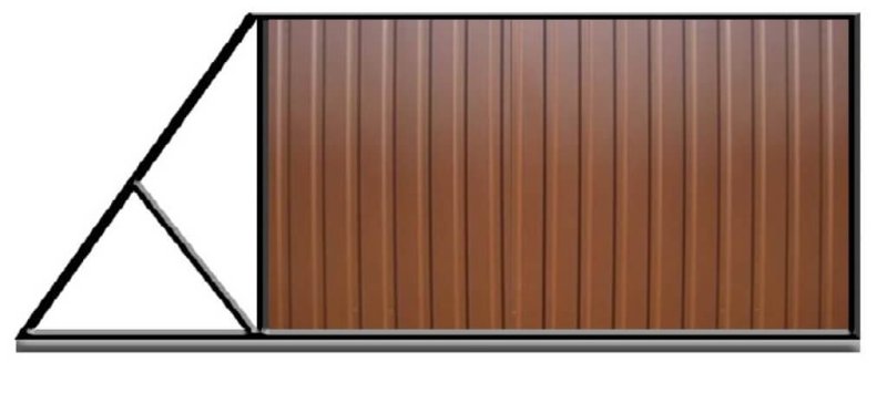 Откатные ворота под профлист с 20