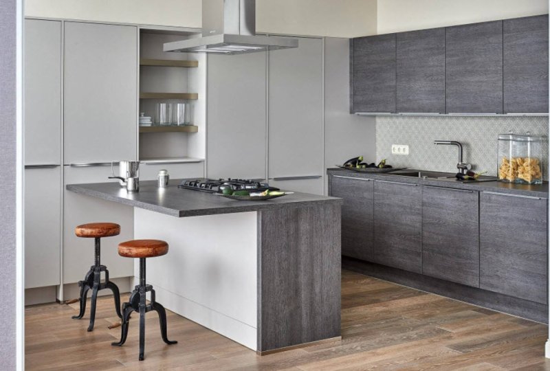 Серые кухни