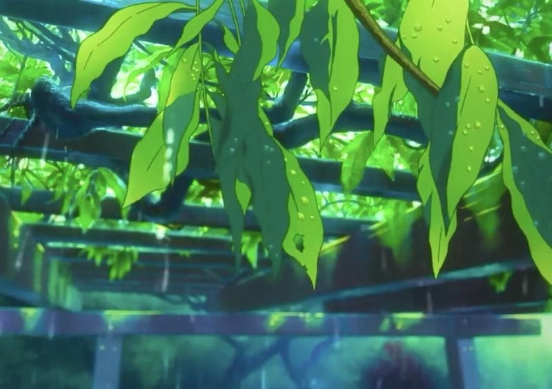 Аниме Макото Синкай сад изящных слов