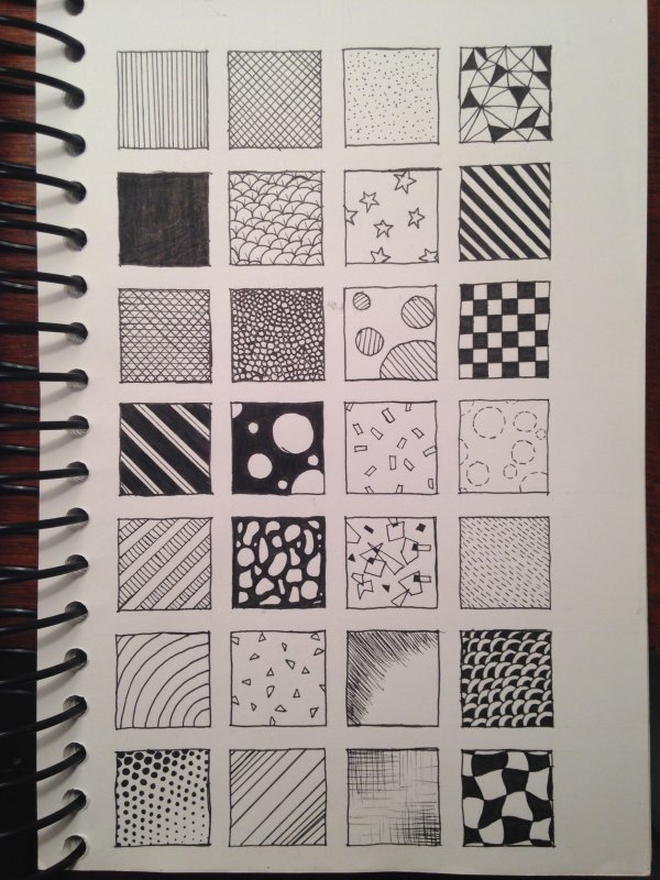 Узоры в скетчбуке