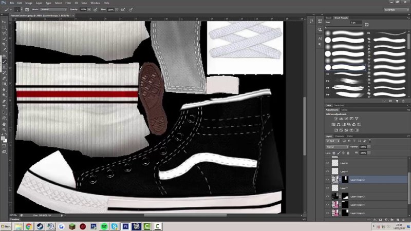 Текстура обуви развертка