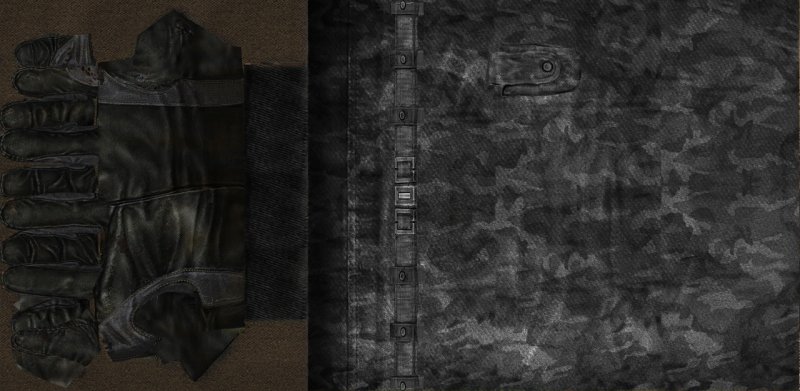 Сталкер ЗП перчатки плаща