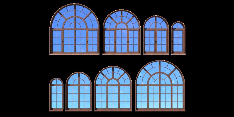 Арочное окно архикад