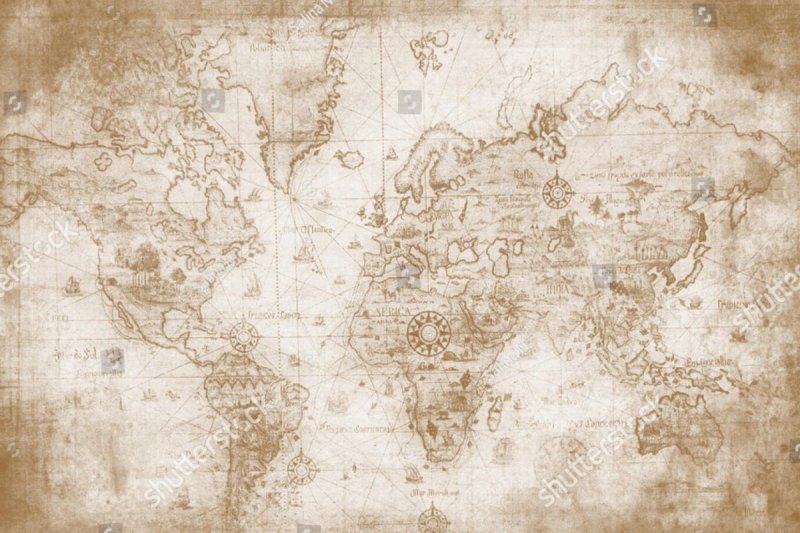 Фон Старая карта