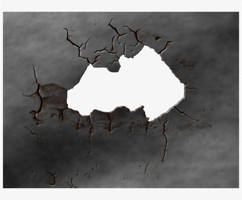 Дыра в бетонной стене