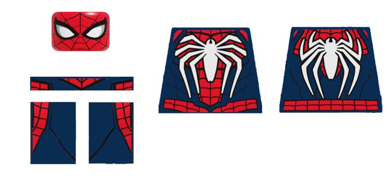 Лего Декаль человек паук ПС 4