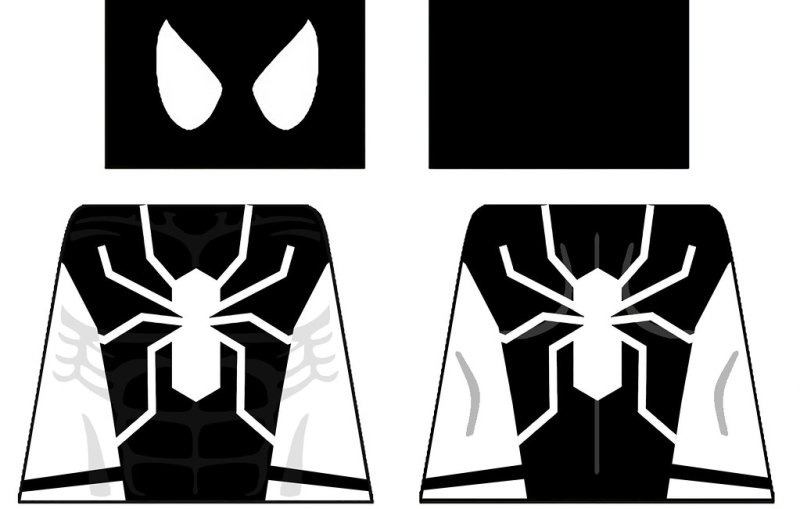 Декали для лего человек паук