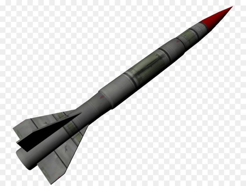 Ракета Военная на белом фоне